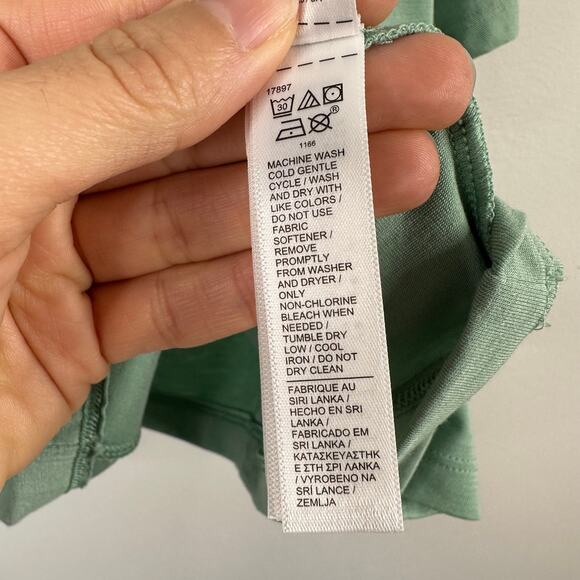 Athleta Raleigh Green Intention Tee Cutout Shoulder - Picture 7 of 10